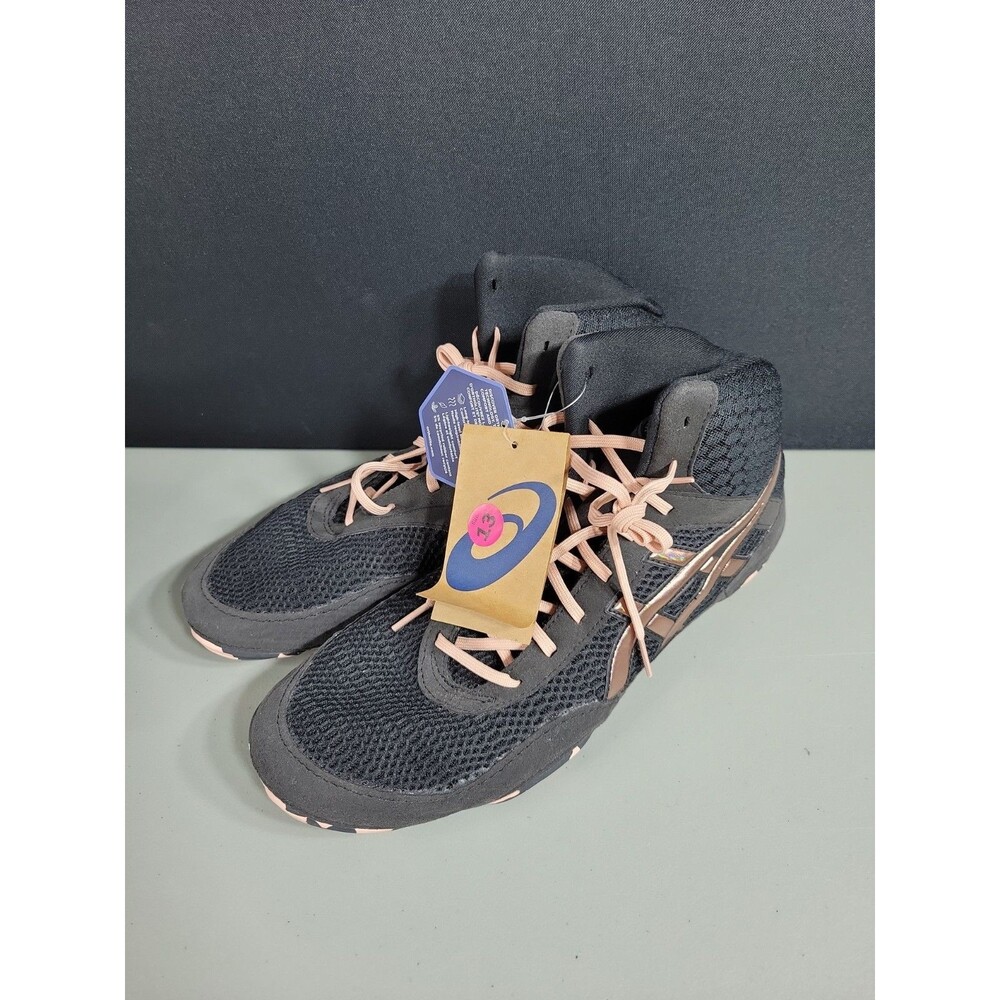 Asics Matblazer Wrestling Shoes Womens Black/Rose Gold Size 13